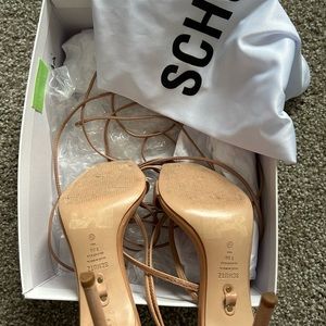 Schutz nude heels.